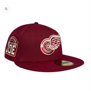 NHL Maroon Cap with Embroidered Logo Detroit redwings NWT fitted 7 5/8 new era